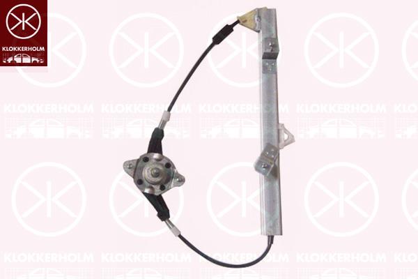 Window Regulator, 4-dr, Manual, Left Rear, 0000046536308 (FIAT), 46536308 (FIAT)