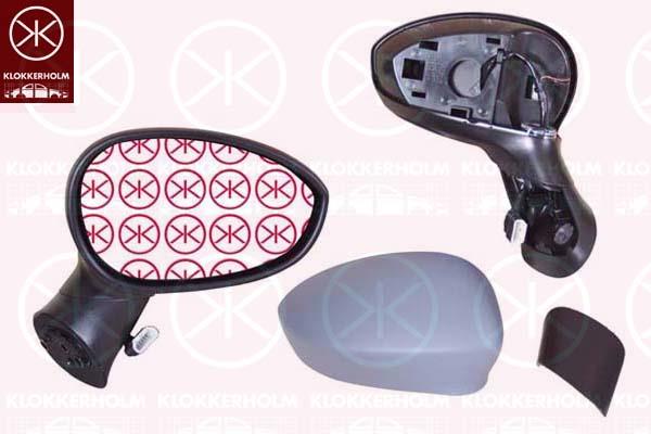 Exterior Mirror, w/primer, with thermo sensor, for electric mirror adjustment, Convex, Heatable, Right, Number of pins: 7, 0000735539384 (FIAT), 0000735596883 (FIAT), 0000735410430 (FIAT), 0000735452830 (FIAT), 0000735465558 (FIAT), 735539384 (FIAT), 0000735534451 (FIAT), 735410430 (FIAT), 735465558 (FIAT), 735474648 (FIAT), 735534451 (FIAT)