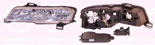 Headlight, 3-drs, H7, Xenon, with motor for headlamp levelling, AL, Left, 0000051758094 (FIAT), 51758094 (FIAT)