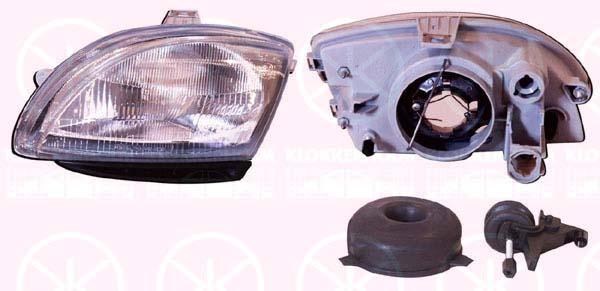 Headlight, Illuminance [lx]: 17.5, H4, Depo, for vehicles with headlight levelling, without motor for headlamp levelling, Left, 0000046511343 (FIAT), 0000046511348 (FIAT), 46511343 (FIAT), 46511348 (FIAT)