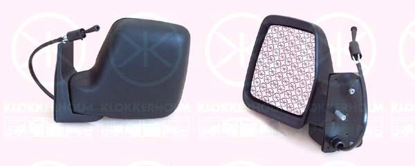 Exterior Mirror, Control: cable pull, Plan, Left, 0009790417489 (FIAT), 1484825089 (FIAT), 8148 NJ (CITROEN), 8148 NT (CITROEN), 8148NJ (CITROEN), 8148NT (CITROEN), 8153 HE (CITROEN), 9790417489 (FIAT)