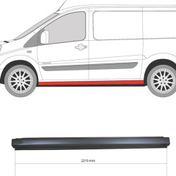 Rocker Panel, Left, for vehicles with sliding door, Repair Panel, Length [cm]: 221, 