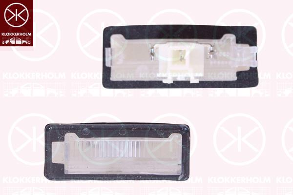 Licence Plate Light, 0000051810675 (FIAT), 1224007 (OPEL), 51810675 (FIAT), 95509600 (OPEL)