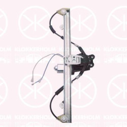 Window Regulator, 2/4-drs, with electric motor, Electric, Left Front, Number of pins: 2, 0000052063786 (FIAT), 51810880 (FIAT)