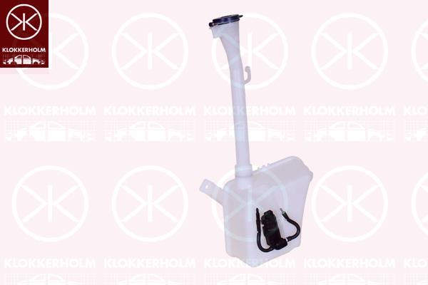 Washer Fluid Reservoir, window cleaning, for vehicles with headlamp cleaning system, with pump, 1450020 (OPEL), 51974443 (FIAT), 52046694 (FIAT), 521406520 (FIAT), 95513489 (OPEL), 95513490 (OPEL), 95513493 (OPEL), 95530173 (OPEL)