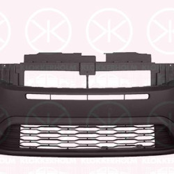 Bumper, Front, black, 735615285 (FIAT)