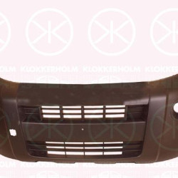 Bumper, Front, black, with hole(s) for fog lights, 0000735475421 (FIAT), 16 093 395 80 (DS), 16 093 395 80 (CITROEN), 1609339580 (PEUGEOT), 735475421 (FIAT), 735520252 (FIAT), 7401 PK (PEUGEOT), 7401 PK (DS), 7401 PK (CITROEN), 7401PK (PEUGEOT), 7401RJ (PEUGEOT), 7401RJ (DS), 7401RJ (CITROEN)