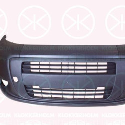 Bumper, Front, black, with hole(s) for fog lights, 0000735520384 (FIAT), 0000735539448 (FIAT), 1609861480 (PEUGEOT), 1609861480 (DS), 1609861480 (CITROEN), 735520384 (FIAT), 735539448 (FIAT), 7401 PQ (PEUGEOT), 7401 PQ (DS), 7401 PQ (CITROEN), 7401PQ (PEUGEOT), 7401PQ (DS), 7401PQ (CITROEN)