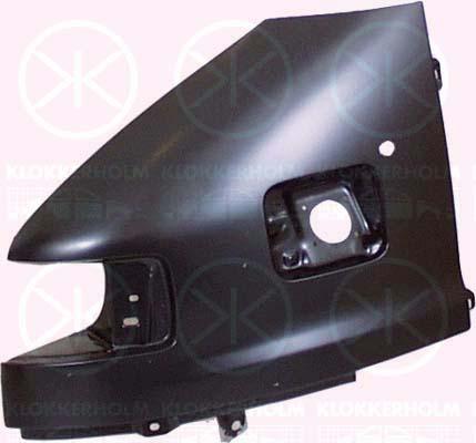 Wing, Right Front, with hole for direction indicator, 0000007841 E8 (FIAT), 0001302269080 (FIAT), 1302269080 (FIAT), 7841 E8 (PEUGEOT), 7841 E8 (FIAT)