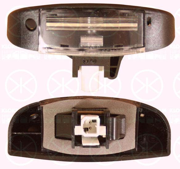 Licence Plate Light, with bulb holder, both sides, 1303499808 (FIAT), 6340A8 (PEUGEOT), 6340C8 (CITROEN), 9645268380 (FIAT)