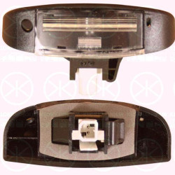 Licence Plate Light, with bulb holder, both sides, 1303499808 (FIAT), 6340A8 (PEUGEOT), 6340C8 (CITROEN), 9645268380 (FIAT)