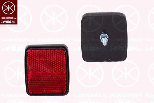 Reflector, Rear, red, 0001388231080 (FIAT), 1388231080 (FIAT), 1617417980 (PEUGEOT), 1617417980 (CITROEN), 6340 E5 (CITROEN), 6340E5 (PEUGEOT), 6340E5 (DS)