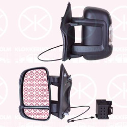 Exterior Mirror, Right, Short mirror arm, Length [cm]: 8, with indicator, WY5W, Convex, 0000071778687 (FIAT), 0000735424394 (FIAT), 0000735620706 (FIAT), 1613688980 (PEUGEOT), 1613688980 (CITROEN), 1635226080 (PEUGEOT), 1635226080 (CITROEN), 735424394 (FIAT), 735480884 (FIAT), 735517038 (FIAT), 8153 Y5 (PEUGEOT), 8153 Y5 (CITROEN), 8153NL (PEUGEOT), 8153NL (CITROEN), 8153Y5 (PEUGEOT), 8153Y5 (CITROEN), 8153ZZ (PEUGEOT), 8153ZZ (DS), 8153ZZ (CITROEN), 815425 (PEUGEOT), 815425 (CITROEN), 8154KP (PEUGEOT), 8154KP (CITROEN)