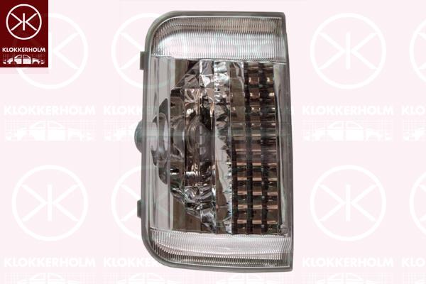 Direction Indicator, Left, Exterior Mirror, white, without bulb holder, WY5W, 0000071748252 (FIAT), 6325 H0 (PEUGEOT), 71748252 (FIAT)