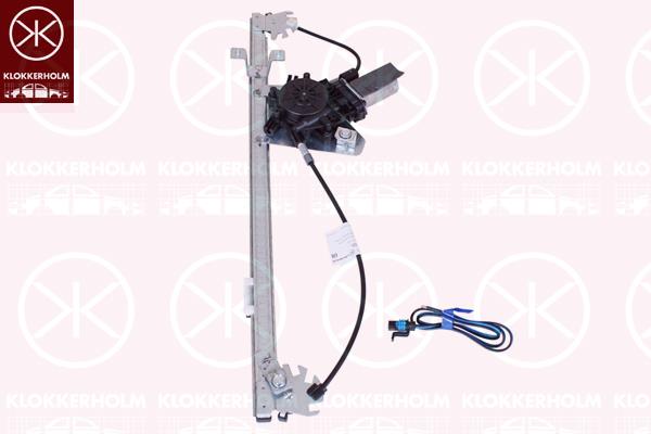 Window Regulator, with electric motor, without comfort function, Electric, Right Front, Number of pins: 2, 0001368917080 (FIAT), 0001358175080 (FIAT), 0001368921080 (FIAT), 1358175080 (FIAT), 1368042080 (FIAT), 16 077 071 80 (PEUGEOT), 16077007180 (CITROEN), 9222 EK (PEUGEOT), 9222 EK (CITROEN)