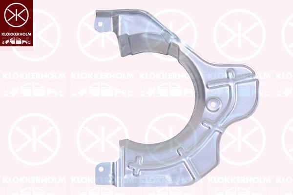 Splash Guard, brake disc, Front Axle Left, Zinc-coated, 4209E0 (PEUGEOT), 4209E0 (CITROEN), 51746959 (FIAT)