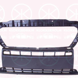 Bumper, Front, Smooth, black, Centre Section, 735684851 (FIAT)