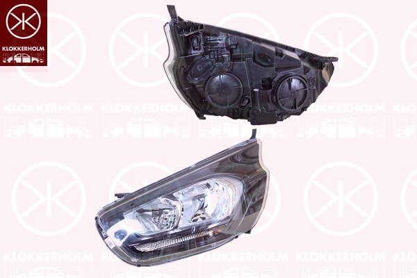 Headlight, Left, H7, H15, PY21W, with motor for headlamp levelling, 2189848 (FORD), 2393735 (FORD), 2481755 (FORD), JK21-13W030-BJ (FORD)