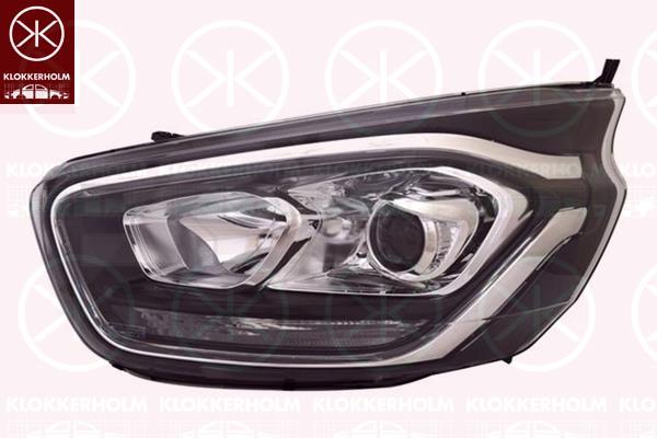 Headlight, Left, H7/H1, with daytime running light (LED), without alarm, with motor for headlamp levelling, 2189854 (FORD), 2393730 (FORD), 2481757 (FORD), JK21-13W030-DJ (FORD)