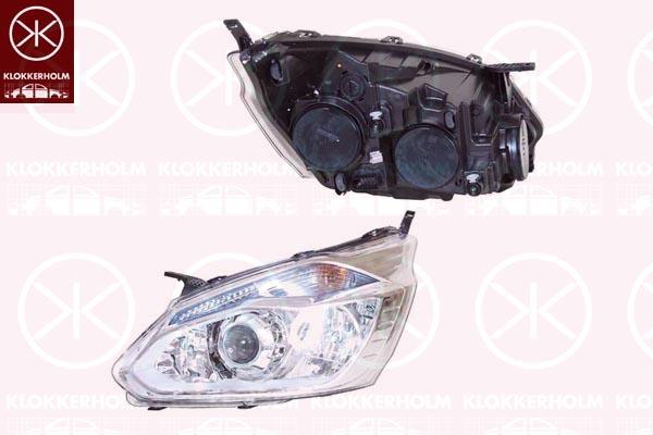 Headlight, Left, H7/H1, H15, with cornering light, with motor for headlamp levelling, Housing Colour: chrome, 1 783 376 (FORD), 1 801 818 (FORD), 1 811 479 (FORD), 1 866 470 (FORD), 1778053 (FORD), 1779186 (FORD)