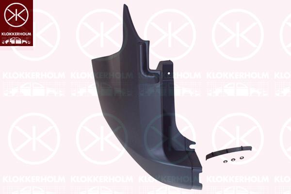 Bumper, for vehicles with rear doors, dark grey, Left Rear, 1802687 (FORD), 2196217 (FORD)