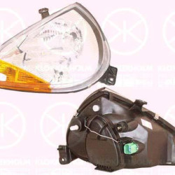 Headlight, H7/H1, for vehicles with headlight levelling, Left, Illuminance [lx]: 12.5, Indicator Colour: yellow, 1 079 425 (FORD), 1077004 (FORD)