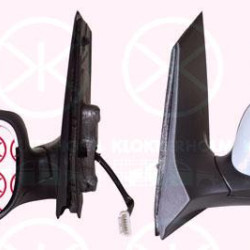 Exterior Mirror, Left, for electric mirror adjustment, Number of pins: 5, Heatable, w/primer, Convex, 1 570 763 (FORD), 1 633 460 (FORD), 1 751 724 (FORD), 1737734 (FORD)