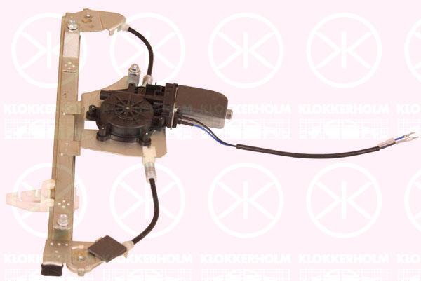 Window Regulator, with electric motor, without comfort function, Electric, Right Front, Number of pins: 2, 1 542 434 (FORD), 1 749 889 (FORD), 1 799 658 (FORD), 1 851 628 (FORD), 1542434 (FORD), 1749889 (FORD), 1799658 (FORD)