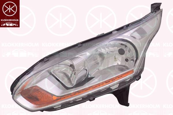 Headlight, Left, H7, H15, Housing Colour: chrome, with motor for headlamp levelling, 1 807 866 (FORD), 1 819 688 (FORD), 1 827 690 (FORD), 1807866 (FORD), 1819688 (FORD)