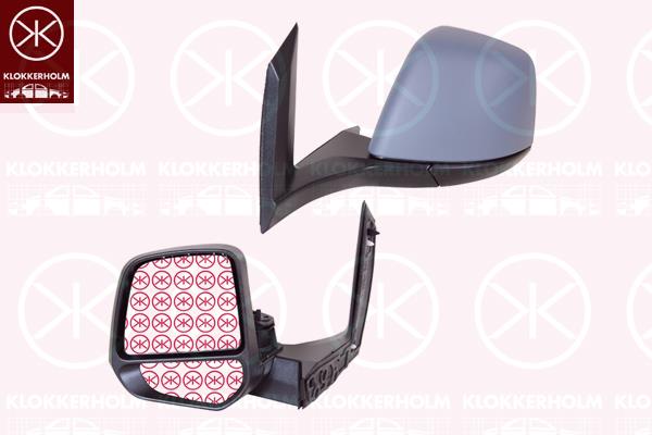 Exterior Mirror, Right, Control: cable pull, w/primer, Convex, 1 819 836 (FORD), 1 828 722 (FORD), 1 845 983 (FORD), 1819836 (FORD), 2041113 (FORD), 2302853 (FORD)