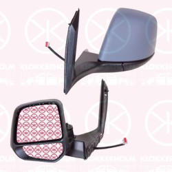 Exterior Mirror, Left, for electric mirror adjustment, Number of pins: 5, Heatable, w/primer, Convex, 1 819 843 (FORD), 1 828 730 (FORD), 1 845 991 (FORD), 1819843 (FORD), 2041123 (FORD), 2303030 (FORD)