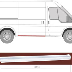 Quarter Panel, Right, for vehicles with sliding door, Lateral Panel, Lower Section, Length [cm]: 122, Height [cm]: 10, 