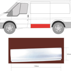 Quarter Panel, Left, for vehicles without sliding door, Lateral Panel, Lower Section, Length [cm]: 119, Height [cm]: 31, 