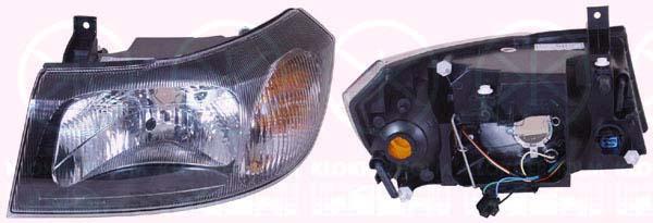 Headlight, Left, Illuminance [lx]: 17.5, H4, Housing Colour: black, for vehicles with headlight levelling (electric), without reflector, without motor for headlamp levelling, T.Y.C, 1 353 985 (FORD), 1232644 (FORD), 4695290 (FORD)