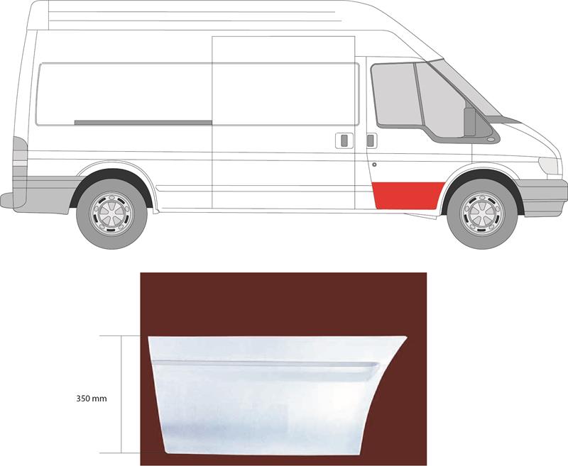 Door, body, Right Front, Outer section, Lower Section, Repair Panel, 