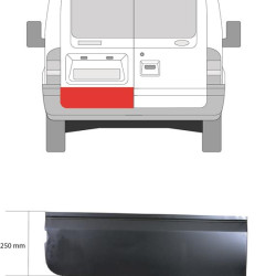 Rear Door, Left Rear, Lower Section, Repair Panel, Height [cm]: 25, 