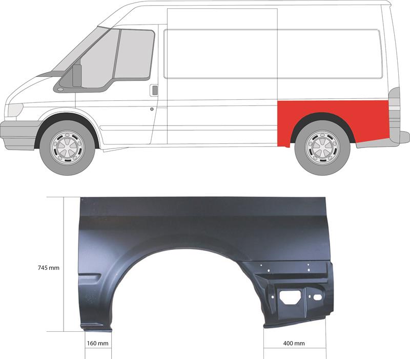 Quarter Panel, Wheel Arch Border, Left, Lower Section, Axle Distance [mm]: 3300, Height [cm]: 75, Length [cm]: 137, 