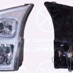 Headlight, H4, with motor for headlamp levelling, Left, Illuminance [lx]: 17.5, 1 452 504 (FORD), 1 504 681 (FORD), 1 684 410 (FORD), 1435856 (FORD), 1452504 (FORD), 1486100 (FORD), 1504681 (FORD), 1545514 (FORD)