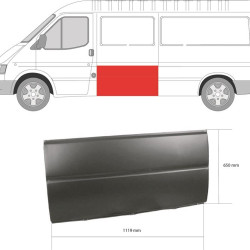 Quarter Panel, Side Panel, Left Front, Height [cm]: 65, Length [cm]: 119, 