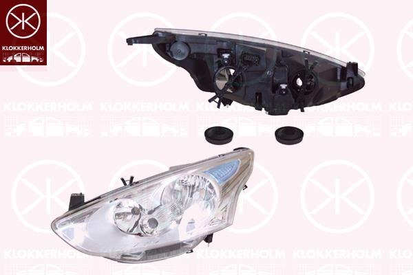 Headlight, Left, Illuminance [lx]: 12.5, H7, H15, with motor for headlamp levelling, 1 776 019 (FORD), 1 786 176 (FORD), 1 806 440 (FORD), 1751902 (FORD), 1753378 (FORD), 2024124 (FORD)