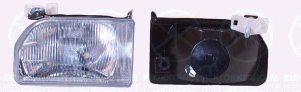 Headlight, H4, for vehicles without headlight levelling, Depo, Left, Illuminance [lx]: 20, 1058200 (FORD), 6 136 479 (FORD)