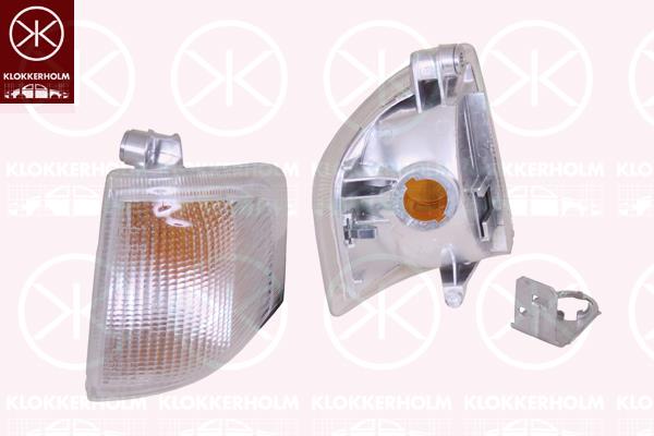 Direction Indicator, without bulb holder, white, Left, 6136490 (FORD), 6136490C (FORD)