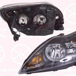 Headlight, H7/H1, with motor for headlamp levelling, Visteon, Right, Illuminance [lx]: 37.5, Housing Colour: black, 1 521 196 (FORD), 1 568 267 (FORD), 1 679 651 (FORD), 1 754 444 (FORD), 1521196 (FORD), 1679651 (FORD), 1744974 (FORD)