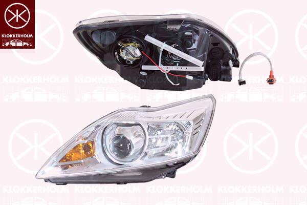 Headlight, D1S/H1, Xenon, with motor for headlamp levelling, Left, Housing Colour: chrome, Illuminance [lx]: 37.5, 1 521 204 (FORD), 1 574 944 (FORD), 1 679 616 (FORD), 1 747 647 (FORD)