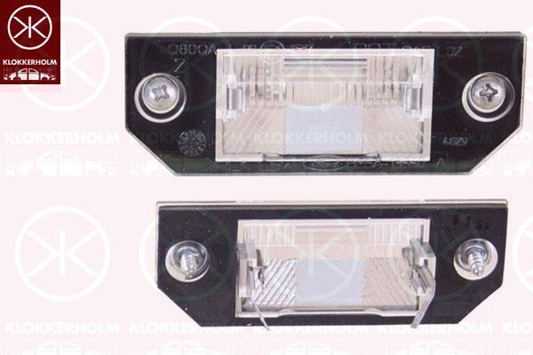 Licence Plate Light, with bulb holder, 3M5A-13550-AA (FORD), 4 502 331 (FORD), 4 502 332 (FORD)