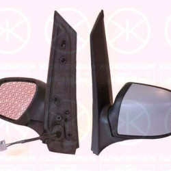 Exterior Mirror, w/primer, for electric mirror adjustment, Convex, Heatable, Left, Number of pins: 5, 1 381 871 (FORD), 1307848 (FORD), 1328452 (FORD), 1369461 (FORD), 1381871 (FORD), 1469456 (FORD), 1524492 (FORD)