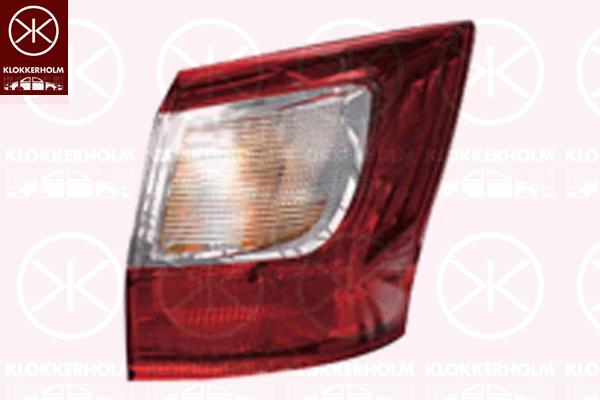 Tail Light Assembly, for vehicles with 3rd seating row, with bulb holder, Left, Outer section, Valeo, 1 711 356 (FORD), 1 767 527 (FORD), 1711356 (FORD), 1737505 (FORD), 2 035 590 (FORD)