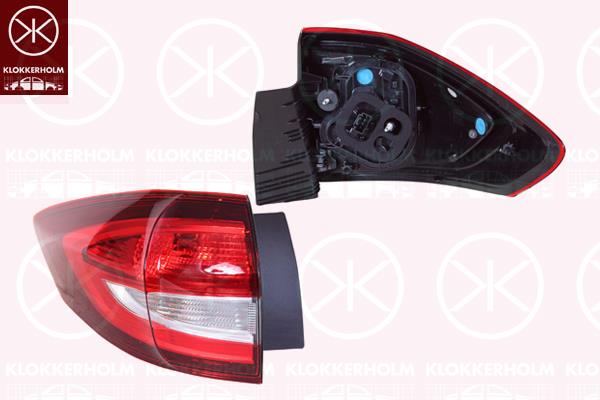 Tail Light Assembly, Right, Outer section, without bulb holder, 1899776 (FORD), 2007455 (FORD), 2021999 (FORD), F1CB13404BA (FORD)