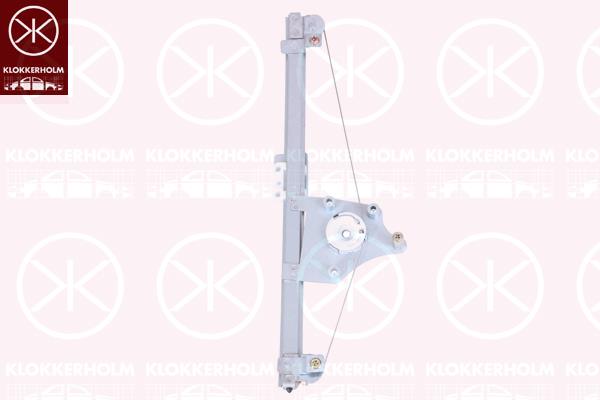 Window Regulator, 4-dr, Left Rear, Electric, without electric motor, 1 695 051 (FORD), 1 801 096 (FORD), 1 870 276 (FORD)