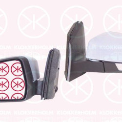 Exterior Mirror, Right, Electronically foldable, Number of pins: 10, with reading light, with indicator, with thermo sensor, Heatable, Aspherical, w/primer, 1 746 422 (FORD), 1 750 346 (FORD), 1 766 629 (FORD), 1733329 (FORD), 1750346 (FORD), 1766629 (FORD), 2136426 (FORD), 2308814 (FORD), BM51-17682-UE (FORD)